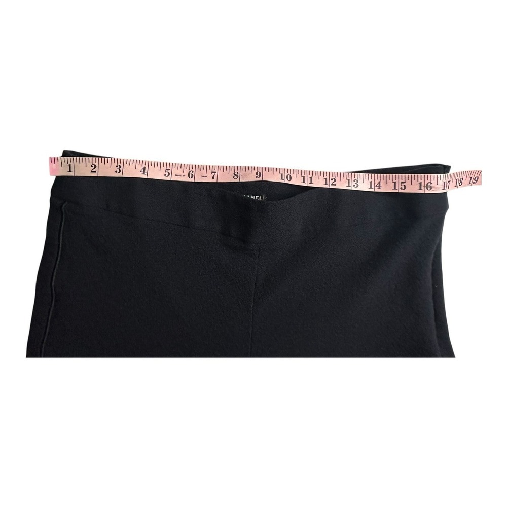 CHANEL UNIFORM CLASSIC‎ BEAUTIFUL WORK-EVENING PARTY BLACK Lined DRESS PANTS 44 - Picture 11 of 16